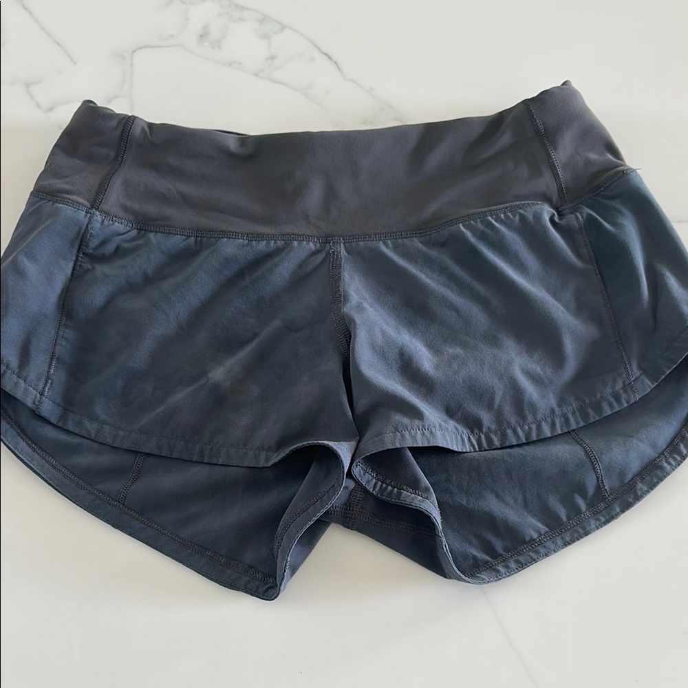 Lululemon speed up low rise 2.5 grey swirl